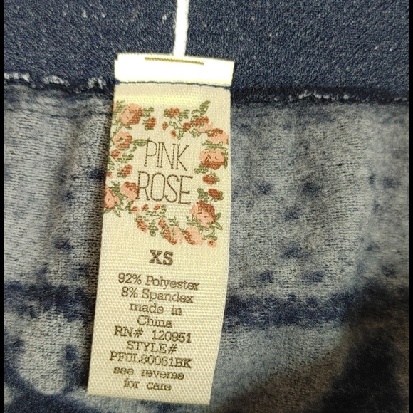 Pink Rose Penguin Fleece Leggings - Picture 3 of 10